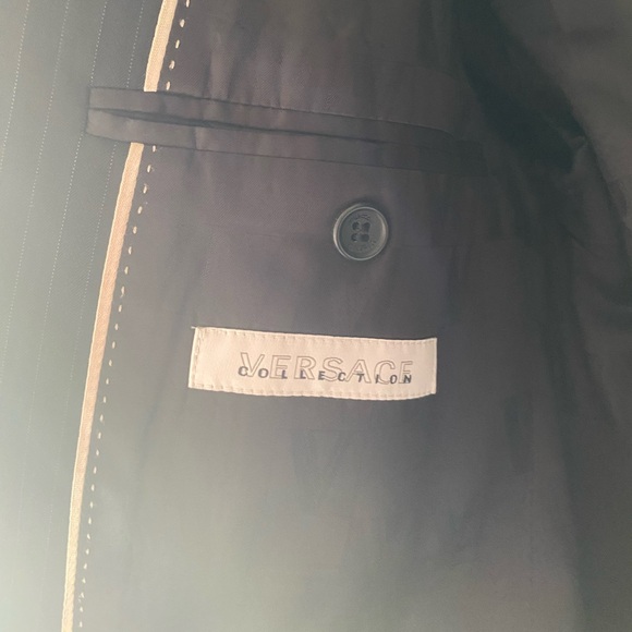 VERSACE Collection 38R Wool Blend Button Classic Blazer - Picture 5 of 8